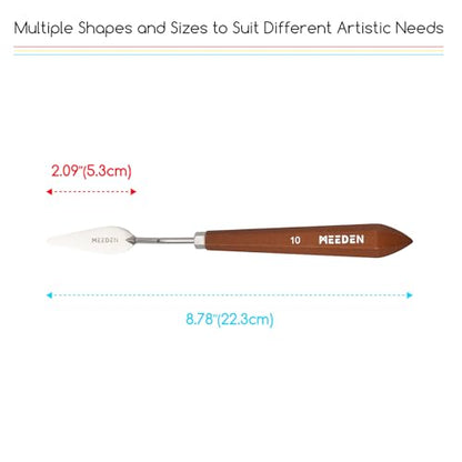 MEEDEN Artist Stainless Steel Palette Knife: 8.78" Flexible Art Knife, #10 - style: #10