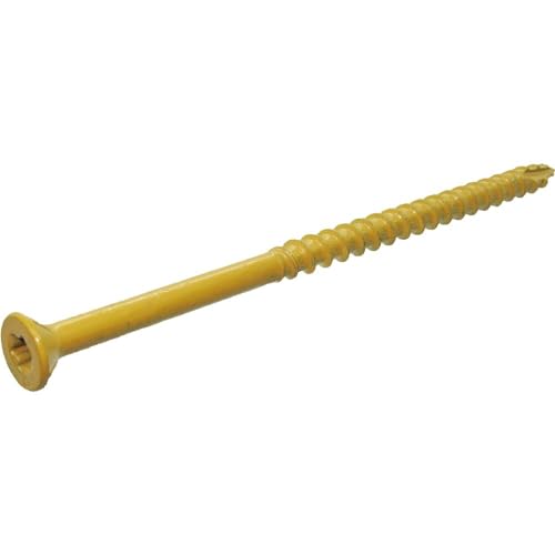 Grip-Rite PrimeGuard Plus Premium Deck Screws for Outdoor Projects - Bugle Head - T-25 Star Drive - Coarse Thread Wood Screws - 10 x 4-1 Lb Box - Tan - L4STT1 - color: Tan