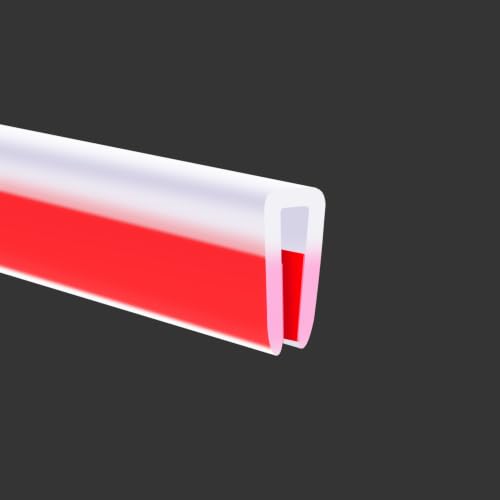 Clear Rubber Edge Trim, Self-Adhesive Transparent Edge Protector for Sheet Metal Parts, Car Doors, Flexible Silicone Rubber Material, Size 1/16"(1mm), Fit 0-3/32"(2mm), U Channel Edge Guard, 10Ft - size: 1/16"- Length 10'