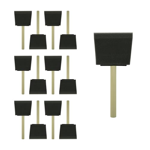 Poly Foam Brushes 3inch 12pcs, High Density Foam Paint Brush - size: 3inch 12pcs