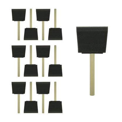 Poly Foam Brushes 3inch 12pcs, High Density Foam Paint Brush - size: 3inch 12pcs