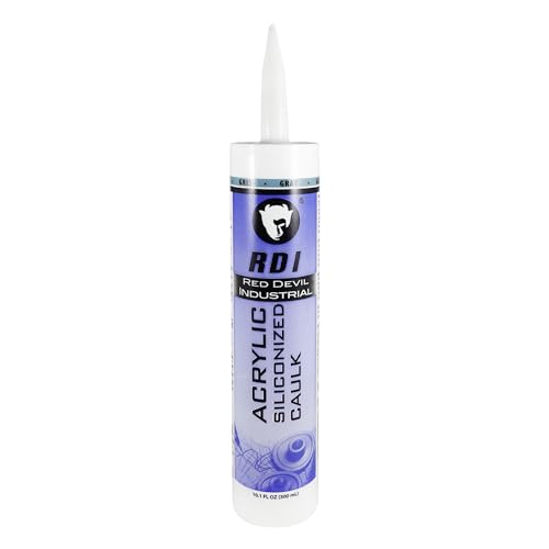 Red Devil 08465I RD Pro Construction Grade Siliconized Acrylic Sealant, 10.1 oz., Gray, 1 Pack - color: Gray, style: 1 - Pack