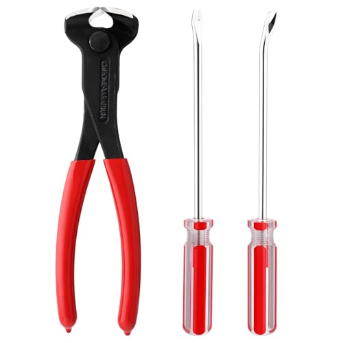 Honoson 3 Pcs Nail Puller Pliers Nail Remover Tool Set, Red - color: Red