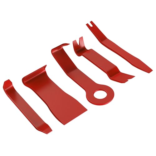 GOOACC 5PCS Auto Trim Removal Tool Kit Red - color: 5pcs Trim Removal Tool Red
