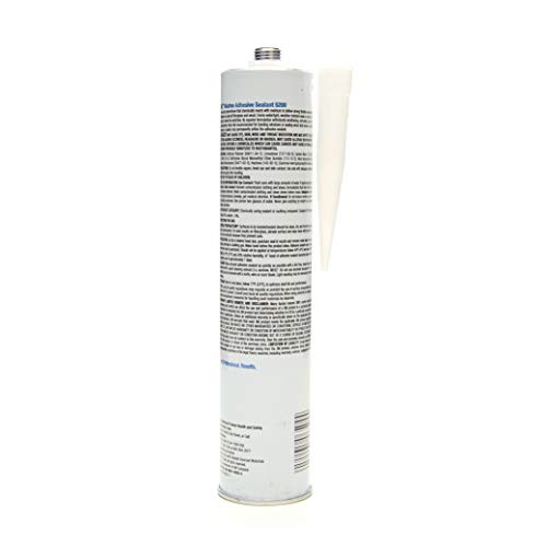 3M Marine Adhesive Sealant 5200, Black, 10 fl oz Cartridge with Nozzle - color: Black, size: 10 fl oz