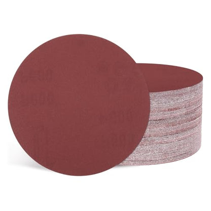 100Pcs Sanding Discs 1Inch 600Grit Hook and Loop Sandpapers Red - size: 1 Inch(600 Grit)