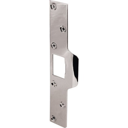 Prime-Line U 9476 Maximum Security Latch Strike, 1-1/4 In. x 7-7/8 In., Steel, Chrome Plated (Single Pack) - color: Chrome, size: 1 Count (Pack of 1)