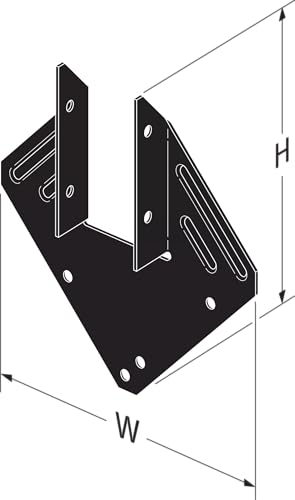 Simpson Strong-Tie H1APC Outdoor Accents H1APC 18-Gauge ZMAX, Black Powder-Coated Hurricane Tie (Pack of 25)