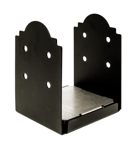 Simpson Strong-Tie APB1010R - Outdoor Accents Mission Collection APB Adjustable Post Base - for 10x10 Rough Lumber, ZMAX Coated Galvanized Steel, Black Powder-Coated (Pack of 2)