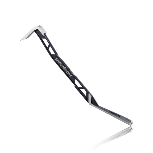 Spec Ops Tools Pry Bar, Crowbar for Demolition & Nail Pulling, High-Carbon Steel, 18" Flat Pry Bar - size: 18" Flat Pry Bar