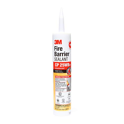 3M Fire Barrier Sealant CP 25WB+ - for Commercial, Industrial and Residential Applications - Cartridge, 10.1 fluid ounces - Red- Pack of 12 - size: Unit (Pack of 12)