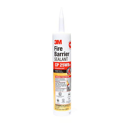 3M Fire Barrier Sealant CP 25WB+ - for Commercial, Industrial and Residential Applications - Cartridge, 10.1 fluid ounces - Red- Pack of 12 - size: Unit (Pack of 12)