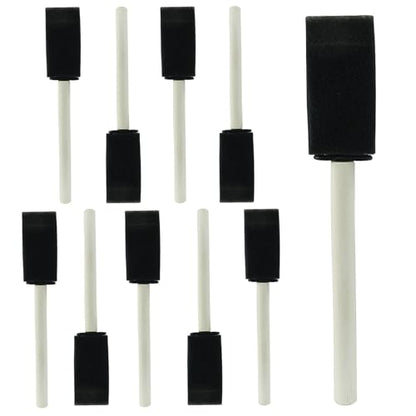 10 Pcs 1 Inch Foam Paint Brushes, Black