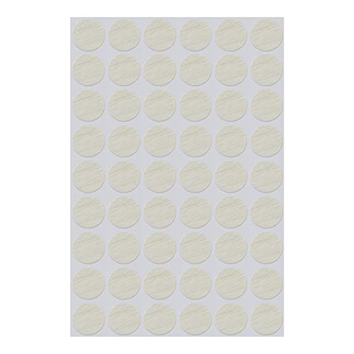 54 Self-Adhesive Screw Hole Stickers - Plastic Screw Covers & Caps - Textured Wood Cover - 21mm/0.82" Dia - For Wooden Furniture & Maple Wood - color: Maple Wood