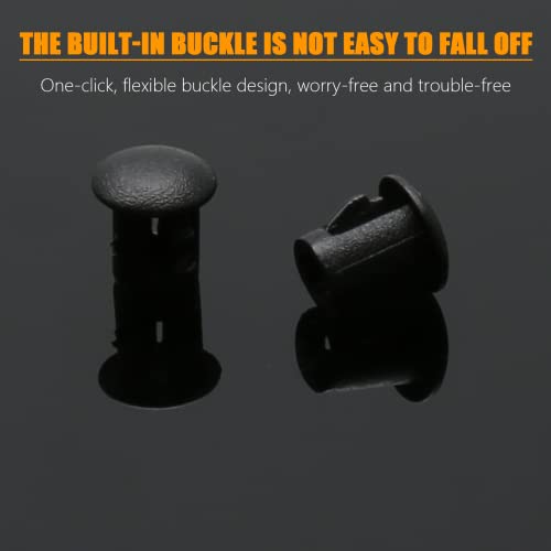 30PCS 5mm 3/16 Inch Black Hole Plugs Plastic - color: Black, size: 5mm (0.19")