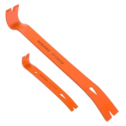 2-Pack Flat Pry Bar Set 7.5"/15"with Nail Puller for Woodworking - style: 2 PCS