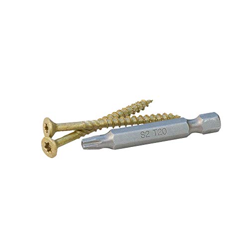 Professional Decking & Outdoors Wood Screws, Bronze SKT® Coating - 1500 Hour Salt Spray, #8 X 2, 6 Lobe 20 Drive (375pcs with 1 Bit in Jar) Model Number: V56081 - size: #8 X 2", style: Bronze SKT Coating