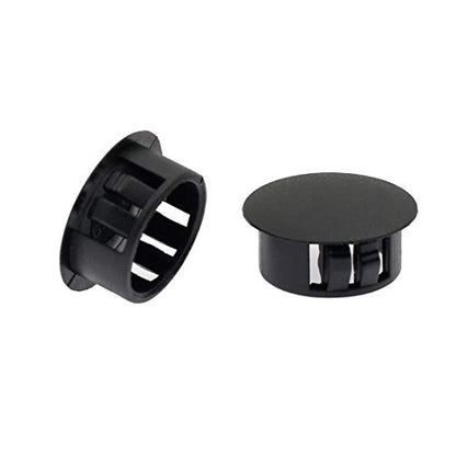30PCS 19mm (3/4") Black Hole Plugs Plastic - color: Black, size: 19mm (3/4")