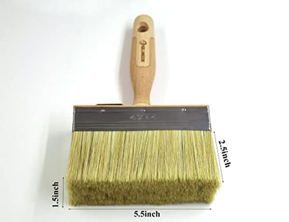 ROLLINGDOG 5.5" Deck Stain Brush with Heavy Duty Brush Comb
