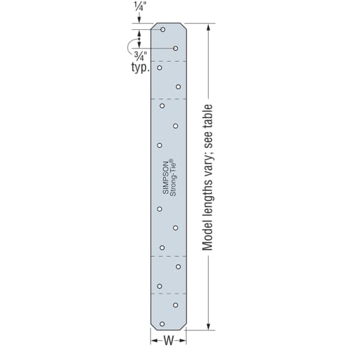 Simpson Strong-Tie HRS8 HRS 8 in. 12-Gauge Galvanized Heavy Strap Tie - size: 1 Each