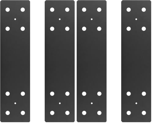 2 PCS 16" x 4" Mending Plate, Repair Strap Heavy Duty 6 Gauge Steel, Black (Pack of 2) - size: 16" x 4" (Pack of 2)