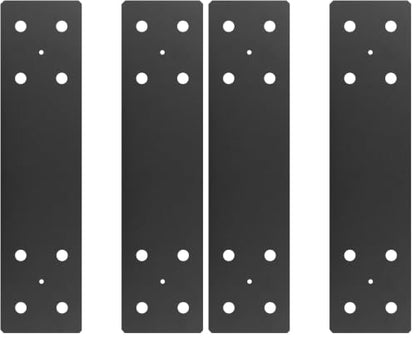 2 PCS 16" x 4" Mending Plate, Repair Strap Heavy Duty 6 Gauge Steel, Black (Pack of 2) - size: 16" x 4" (Pack of 2)