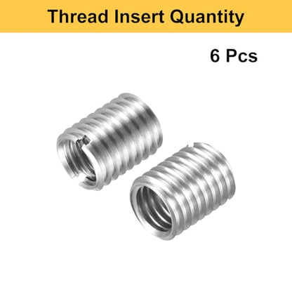 HARFINGTON 6pcs Thread Repair Inserts M12 x 1.75 Male to M10 x 1.5 Female Thread 15mm Long Stainless Steel Reducing Nuts Metric Self Tapping Sleeves Threaded Reducer Industrial Fasteners - size: M12 x 1.75 Male to M10 x 1.5 Female x 15mm