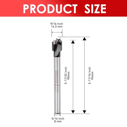 MOLLOM 9/16" (14.3mm) Carbide Forstner Drill Bit - size: 14.3mm | 9/16" (Imperial System)