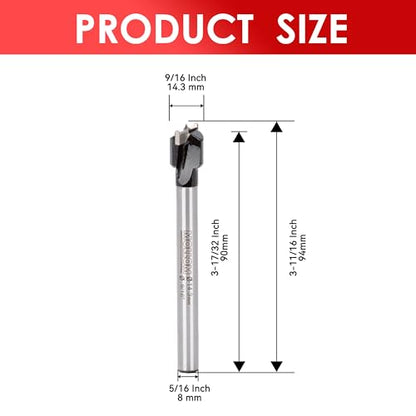 MOLLOM 9/16" (14.3mm) Carbide Forstner Drill Bit - size: 14.3mm | 9/16" (Imperial System)