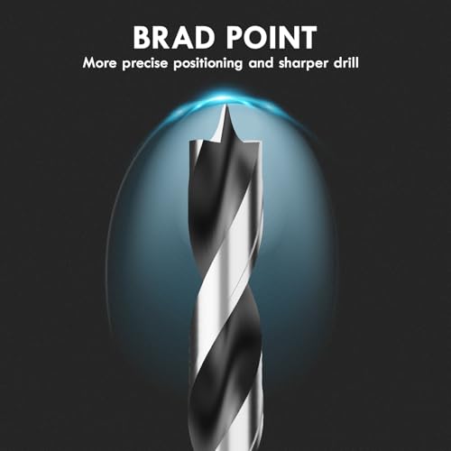16Pcs 1/8" Brad Point Wood Drill Bit Set - size: 1/8" - 16pcs