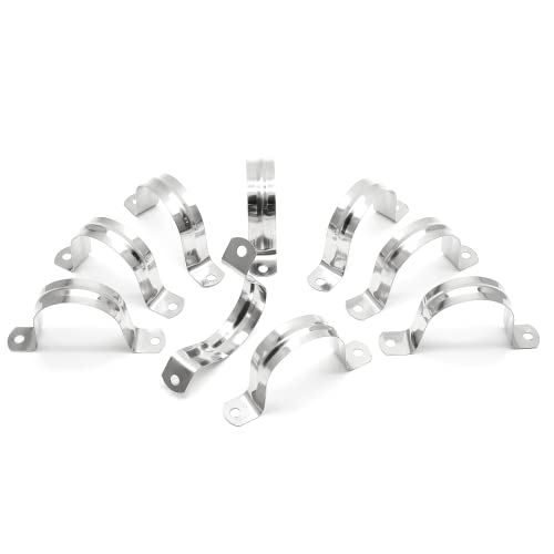 10Pcs 1-3/4 Inch Stainless Steel Conduit Clamps - size: 1-3/4" / 45mm