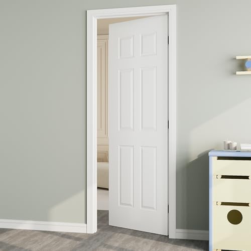 Interior Door,6-Panel Molded Solid Doors,Bedroom Door,28x80 Door - size: 28" x 80"