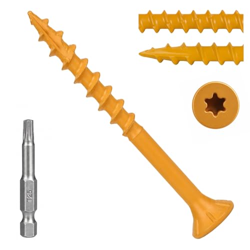 Deck Screws 2 Inch, Wood Screws #8×2", 300 Pcs, Tan - size: #8×2"