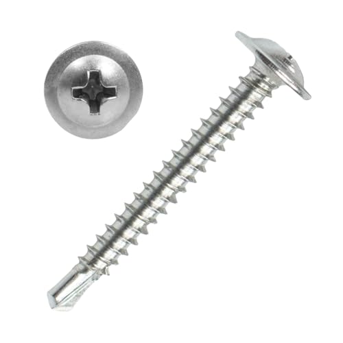#8 x 1-1/4" Sheet Metal Screws，410 Stainless Steel Modified Truss Head Fast Self Tapping Screws, Phillips Drive Self Drilling Screws for Metal Plastic & Wood (130 Pack) - size: #8 x 1-1/4" - 130pcs