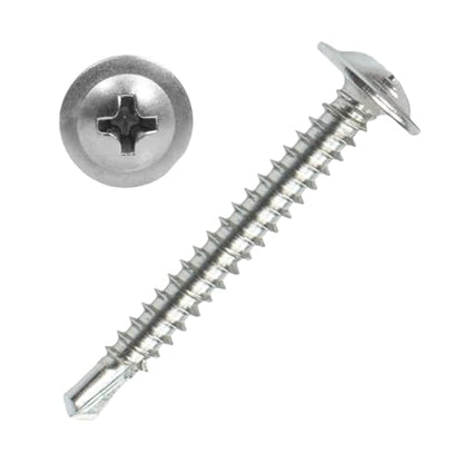 #8 x 1-1/4" Sheet Metal Screws，410 Stainless Steel Modified Truss Head Fast Self Tapping Screws, Phillips Drive Self Drilling Screws for Metal Plastic & Wood (130 Pack) - size: #8 x 1-1/4" - 130pcs