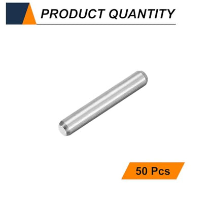 HARFINGTON 50pcs Dowel Pins M1.5(1.5mm) x 10mm 304 Stainless Steel Cylindrical Shelf Support Peg Pin Rod Fasten Elements for Metal Devices Wood Furniture DIY Installation, Silver - size: M1.5 x 10mm