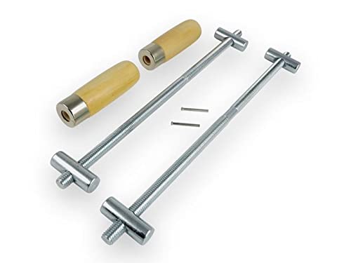 Taytools Wooden Hand Screw Clamp Kits with Rods, Pivot Nuts and Handles (12 inch)