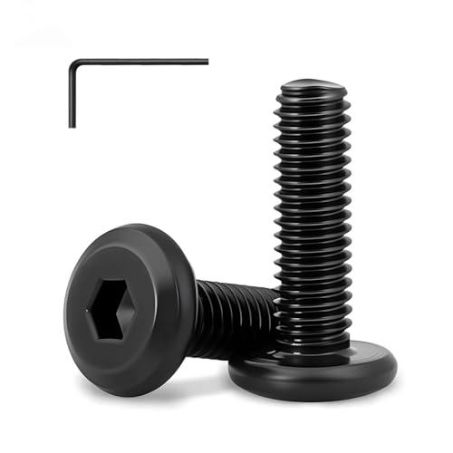 M2.5 x 18mm(50 Pack) Metric Flat Head Hex Socket Cap Screws Bolts, Black Oxide 304 Stainless Steel 18-8, Hex Drive, Bright Finish Fully Machine Thread - size: M2.5 x 18