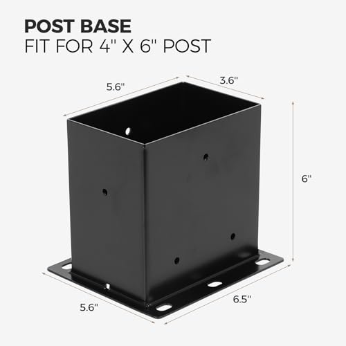 4 x 6 Post Base 4 PCS, (Inner Size 3.6x5.6) Post Brackets