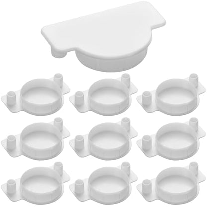 Nuanchu 10 Pcs Cabinet Hinge Hole Plugs 1-3/8" White Door Hinge Cover Plug