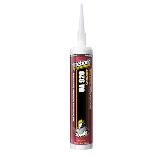 Titebond UA 920 Sealant, Dark Bronze – Urethane Acrylic Elastomeric Caulk, Crackproof & Flexible, UV Resistant, Paintable in 1 Hour, Interior & Exterior Use – 10.1 Oz, 87031 - color: Dark Bronze