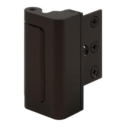 Prime-Line Door Reinforcement Lock, 3 in. Stop, Bronze (1 Set) - color: Bronze