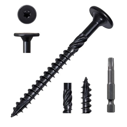 LIONMAX Structural Wood Lag Screws #14 x 2-7/8 Inch, 30PCS, Black - size: #14 x 2-7/8"