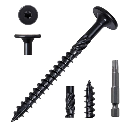 LIONMAX Structural Wood Lag Screws #14 x 2-7/8 Inch, 30PCS, Black - size: #14 x 2-7/8"