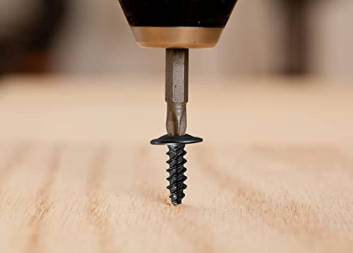 (400 Pcs)#8×1/2" Black Truss Head Wood Screws Quick Metal Self Tapping Zinc Oxide - color: Black, size: #8×1/2"
