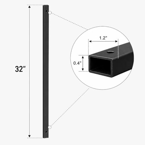 101 Pack 32.25" Rectangular Deck Balusters, Metal Railing Spindles