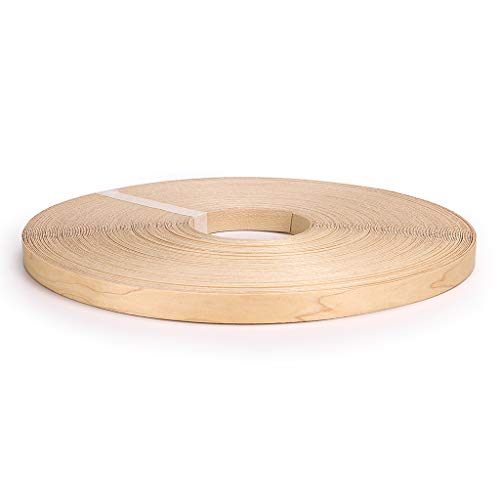 Skelang Maple 3/4" X 250' Roll Wood Veneer Edge Banding Preglued Iron-On with Hot Melt Adhesive Edgebanding Flexible Wood Tape - size: 3/4"×250'