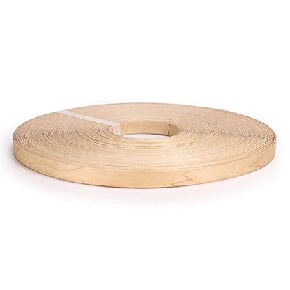 Skelang Maple 3/4" X 250' Roll Wood Veneer Edge Banding Preglued Iron-On with Hot Melt Adhesive Edgebanding Flexible Wood Tape - size: 3/4"×250'