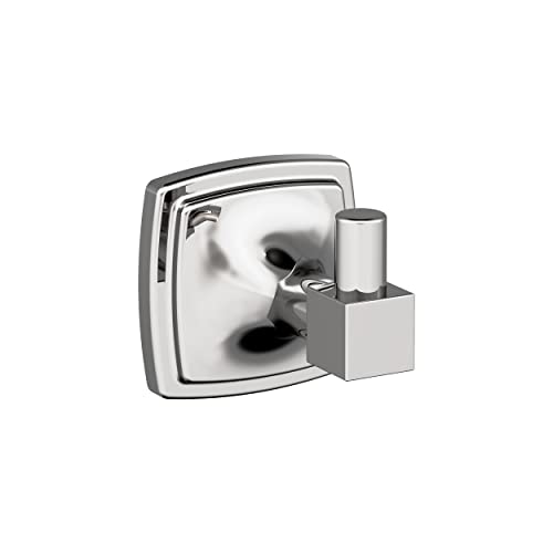 Amerock Stature Single Prong Chrome Wall-Mounted Hook - color: Chrome, size: Robe Hook