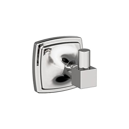 Amerock Stature Single Prong Chrome Wall-Mounted Hook - color: Chrome, size: Robe Hook